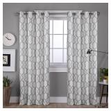 Exclusive Home Kochi Light Filtering Linen Blend Grommet Top Curtain Panel Pair, 54"x108", Dove Grey, 2 Piece