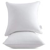 Oubonun 26 x 26 Pillow Inserts (Set of 2) - Throw Pillow Inserts with 100% Cotton Cover - 26 Inch Square Interior Sofa Pillow Inserts - Decorative Pillow Insert Pair - White Couch Pillow