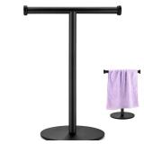 Hand Towel Holder, Matte Black Bathroom Towel Racks, Countertop Towel Stand, T-Shape Towel Holder for Bathroom Kitchen