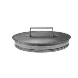 8" Metal Tee Cap with Handle - Round Vent Cover - Indoor and Outdoor Pipe Cover - Dryer Vent Cover - Dryer Duct End Cap - Metal End Cap - Round Metal Duct Cap (8 In, Galvanized Steel w/Handle)