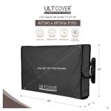 ULTCOVER Waterproof Outdoor TV Cover for 42-45 inch Outside Flat Screen Televisions with Mounts and Stands, Black