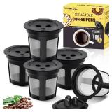 5 Pack Ninja Reusable Coffee Pods: Reusable K Cups for Ninja Coffee Maker - Refillable Coffee Filters for Ninja DualBrew Pro CFP201 CFP300 CFP301 CFP305 CFP307 CFP400