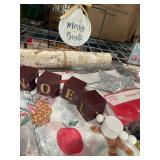 Christmas Bundle - Tree Topper, Yulelog, Tablecloths (2) and Table top Decorations