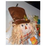 Fall Scarecrow Pumpkin Decor Bundle - Floral, Stickers, LED Lights, Window Decal and more