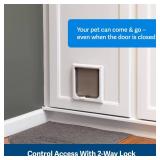 PetSafe Interior Cat Door: 2-Way Locking, Indoor Pet Door Flap - Tinted Privacy Door for Cat Litter Box or Pet Feeder, Built-In Door Lock, Durable Door Frame, DIY Easy Install, Hardware Kit Included