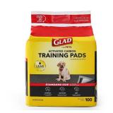 Glad for Pets Black Charcoal Puppy Pads - Super Absorbent Disposable Dog Pee Pads, Potty Training Pads, and Pet Supplies - Dog Pee Pads for Crate Training and Indoor Use 23" x 23" - 100 Count