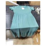 Anrbess Womens Short Sleeve Dress Sage Medium