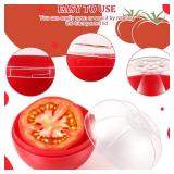 Babudeer Tomato Storage Containers, Reusable Tomato Keeper for Refrigerator, Individual Lime Saver Holder Organizer for Fridge to Keep Tomato Fresh