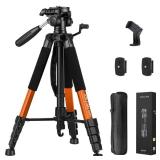 JOILCAN Tripod Camera Tripods, 74" Tripod for Camera Cell Phone Video Photography, Heavy Duty Tall Camera Tripod Stand, Professional Travel DSLR Tripods Compatible with Canon iPhone, Max Load 15 LB