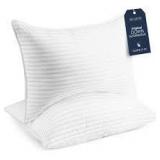 Beckham Hotel Collection Super Plush Gel Fiber Filled Pillows Queen Size 2 Pack