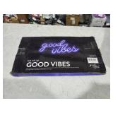 Olekki Blue Good Vibes Neon Sign - LED Neon Signs for Wall Decor, Neon Lights for Bedroom, Neon Wall Signs (16.1 x 8.3 inch)