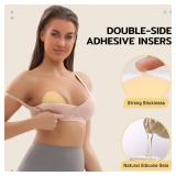 Niidor Bra Inserts, Double Sided Sticky Bra Pads Inserts Push Up, Adhesive Sports Bra Pad Inserts For Swimsuit Bralette