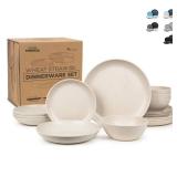 Grow Forward 16-piece Premium Wheat Straw Dinnerware