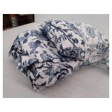 Northern Nights 400TC Supima Cotton Sheet Set, Queen, Navy Floral