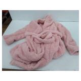 Berkshire Blanket 51in Sherpa Robe with Pockets, Large, Blush