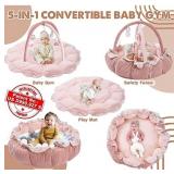 5 in 1 Convertible Baby Playmat, Pink