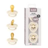 BIBS Pacifiers 0-6 Months | 3-Pack Soothers | BPA-Free Symmetrical Nipple | Made in Denmark | Ivory Try-It Collection (Ivory)