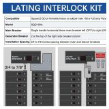 LATING Generator Interlock for Square D QO or Homeline 100 or 125 Amp Panels with 3/4 to 7/8 Inches Spacing, Brushed Nickel