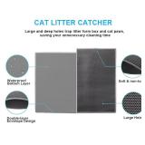 Pieviev Cat Litter Mat Double Layer Waterproof Urine Proof Trapping Mat 1 Pack (Gray, 30x24 Inch (Pack of 1))