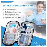 YOUSHARES Insulin Cooler Travel Case - Diabetic Case Insulated Organizer Portable Cooling Bag for Insulin Pen and Medication Diabetics Organizers Supplies with 2 TSA Approved Ice Pack (Gray)