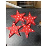 4 Pcs Star Plastic Night Light Battery Operated LED Marquee Star Sign Star Shaped Party Movie Theater Decor Room Wall Lamp for Kids Baby Child Girl Gifts, Birthday Party Christmas Home Bar (Red)