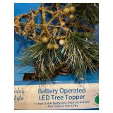 Battery Operated LED Tree Topper 6 hrs on 12 off 11 inch