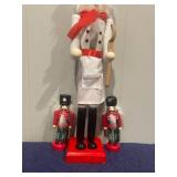 Christmas NUTCRACKER Baker 14 inch PLUS 2 4.5 inch Nutcrackers