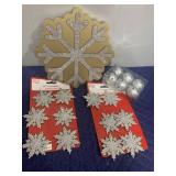 Silver Sparkles - Snow Flake Decor and Silver Bells Ornaments