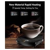 Coffee Mug Warmer with Auto Shut Off for Desk, Candle Warmer Temperature-Controlled Smart Cup Warmer, Electric Tea & Espresso Beverage Warmers for Heating Coffee, Tea, Water, Milk (Black)