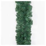 Inhoom Vintage Christmas Artificial Plaid Garland Green Pine Branch Bendable Christmas Garland Decorations Decor 9 ft