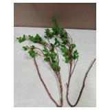 Artificial Plant 43.3 Inch Green Branches Leaf Shop Garden Office Home Decoration (2 pcs)