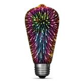 Feit Electric Infinity 3D Fireworks LED Light Bulb, ST19 LED Bulb, ST19/PRISM/LED,1 Count (Pack of 1), Multicolor