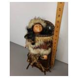 Native American Doll in Papoose