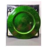 8 Green Charger Plates