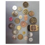 Coins, Medallions, Lucky Charms, Tokens Assortment