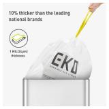 EKO Easy-Dispense Roll of 60 Count Extra-Strong Drawstring Kitchen Trash Bags - 21 Gallon Garbage Bags (79.5L) 1 pack, Code G