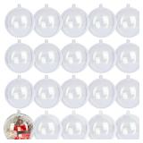 Clear Plastic Fillable Ornament Ball 3.15