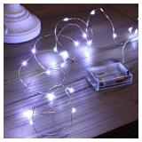 Ariceleo Led Fairy Lights Battery Operated, 4 Packs Mini Battery Powered Copper Wire Starry Fairy Lights for Bedroom, Christmas, Parties, Wedding, Centerpiece, Decoration (5m/16ft Cool White)