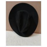 Classic Felt-Fedora Hat with Belt Buckle Women Wide Brim Wool Panama-Hat Adjustable Size S-M