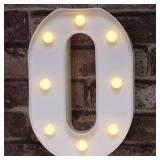 Pooqla LED Marquee Letter Lights Sign, Light Up Alphabet Letter for Home Party Wedding Decoration O