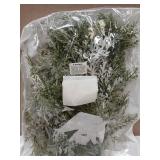 6 Pack Snowy Artificial Cedar Picks Stems Frosted Faux Cedar Spray Christmas Cedar Greenery Branches for Holiday Season Floral Arrangement Centerpiece Winter Wedding Decorations 20" Tall