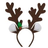 VIBILIA Reindeer Antlers Headband - Christmas Headband Christmas Parties Favors for Women, Adults and Kids (Light Color)