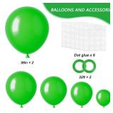 RUBFAC 116pcs Green Balloons Different Sizes Pack of 36 18 12 10 5 Inch for Garland Arch Extra Large Balloons for Birthday Graduation Wedding Party Decoration Sports Balloon Football Balloon