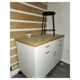 4 Drawer Cabinet W/ 2 Doors And Stool