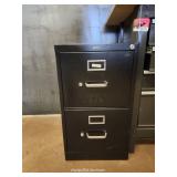 (4) Black 2 Drawer Filing Cabinets