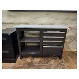 Wood And Metal 4 Drawer Workstation