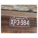 (8) Vintage License Plates