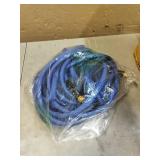 Flexible Garden Hose Water Pipe: 50FT Water Hose with Solid Brass Fittings, Durable No Kink Water Hose Flexible Hose for Gardening Lawn Car Pet Washing, Blue