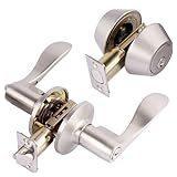 Toledo Fine Locks Double Cylinder Satin Nickel Lever Combo Set CV1501JAUS15