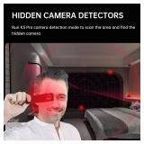 Hidden Camera Detectors Camera Detector - Anti-Spy Camera Detector Bug Detector GPS Tracker RF Signal Scanner Listening Devices Finder Wireless for Bathroom Office Hotel Airbnb Travel Car (Black)